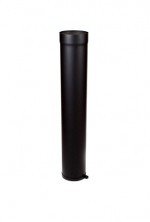 Rookkanaal EW &Oslash;150mm 2mm Paspijp 100 cm met verjonging (zwart)
