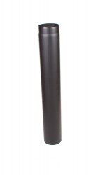 Enkelwandig 100mm 0.6mm kachelpijp 50cm (zwart) rookkanaal