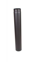 Enkelwandig kachelpijp 100mm 0.6mm rookkanaal 100cm (grijs/antraciet) 