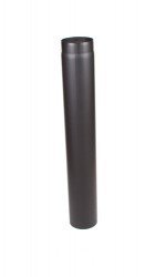Enkelwandig 110mm 0.6mm kachelpijp 50cm (zwart) rookkanaal