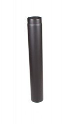 Enkelwandig kachelpijp 110mm 0.6mm rookkanaal 100cm (grijs/antraciet) 